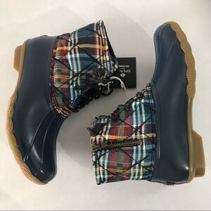 Sperry Quilted Wool Saltwater Plaid Duck Boots